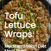 Healthy Mediterranean Diet tofu lettuce wraps with fresh vegetables